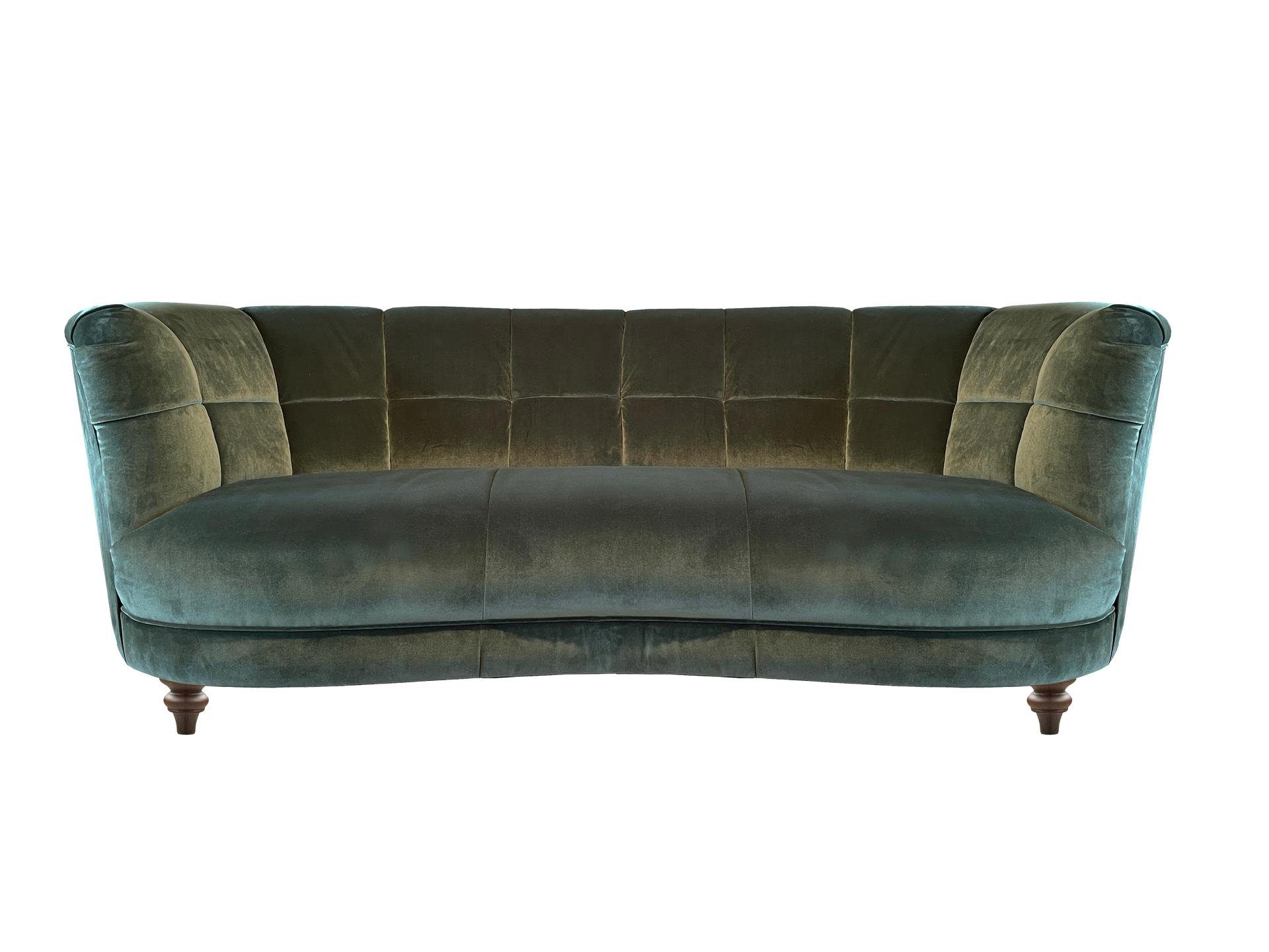 Green velvet on sale 4 seater sofa